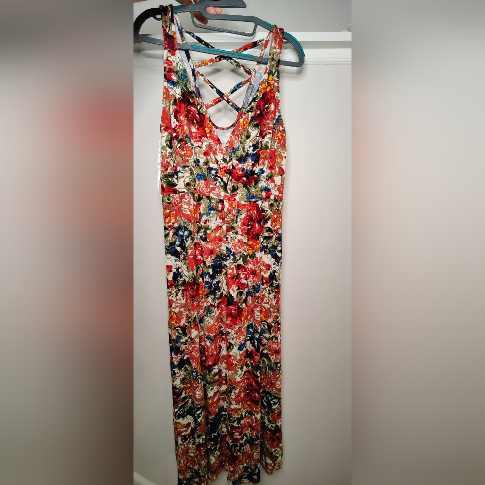 Loveappella Multicolor Floral Maxi Skirt